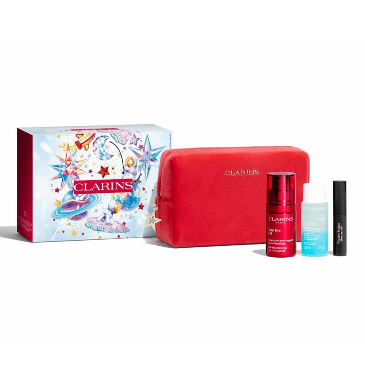 Clarins Total-Eye Crema 15Ml + Locion Desmaquillante 30Ml + Mascara De Ojos 4D Miniatura 1Un.